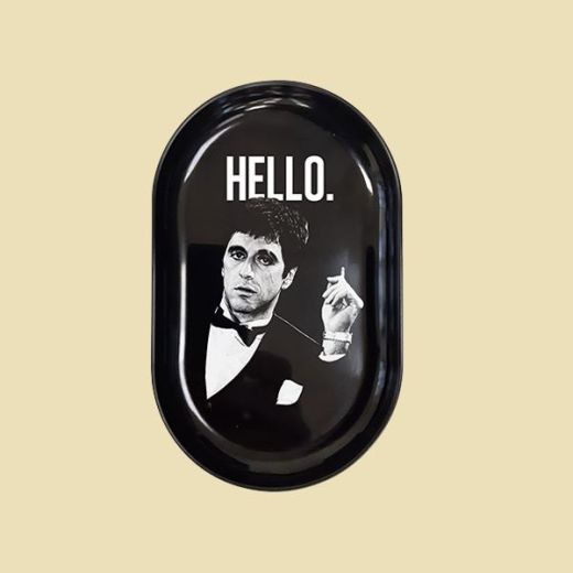 Metal Tray Hello 13 x 8cm