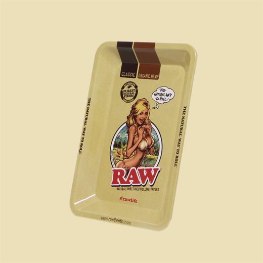 Small Raw Bikini Metal Rolling Tray